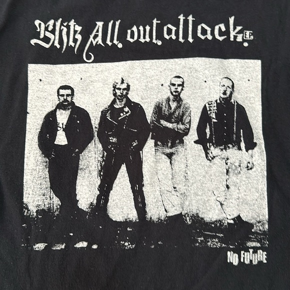 Punk/Oi! Blitz “All Out Attack” EP cover t-shirt - Picture 2 of 5